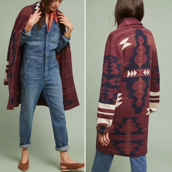 Pendleton Sweaters - [PENDLETON x ANTHROPOLOGIE] Tucson Sweater Coat L